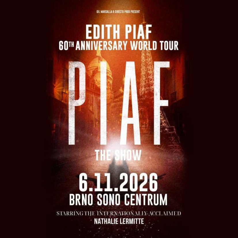 PIAF THE SHOW BRNO - Vyberte si vstupenku: řada 13, Upřesnit výběr: místo 15